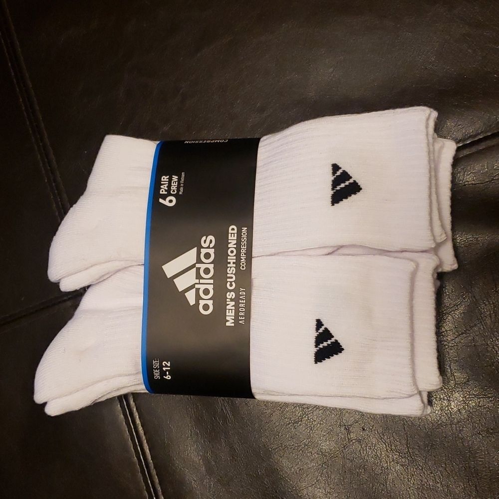 NWT Adidas 6 pair compression crew socks